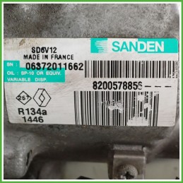 Compressore Clima AC Aria Condizionata SANDEN SD6V12 RENAULT CLIO 3a Serie 8200819568