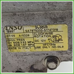 Compressore Clima AC Aria Condizionata DENSO SCSB06 LANCIA YPSILON TE 71797201