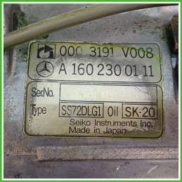 Compressore Clima AC Aria Condizionata SEIKO SEIKI SS72DLG1 SMART COUPE C450 A1602300111