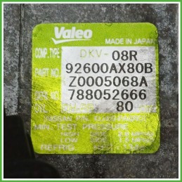 Compressore Clima AC Aria Condizionata VALEO DKV-08R NISSAN MICRA K12E 92600AX84B