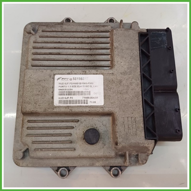 Centralina Motore Iniezione ECU MAGNETI MARELLI MJD6JF.P3 FIAT PUNTO VAN 2U 1.3 16V 51kw 55195817 2003 2011