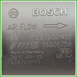 Debimetro Misuratore Massa Aria BOSCH 0281002917 ALFA ROMEO MiTo X6 1.6 16V JTDm 51782035 2008 2011