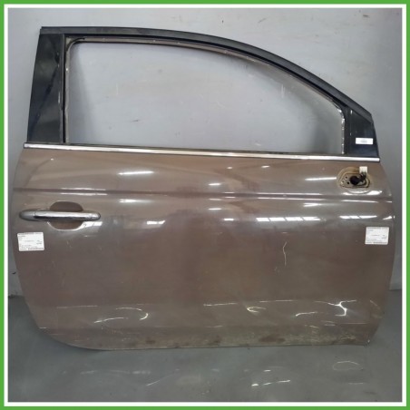 Porta Portiera Sportello Anteriore Destra DX MARRONE FIAT 500 3P Berlina 2007 2015 Originale Usato