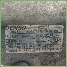 Compressore Clima AC Aria Condizionata DENSO SCSC06 FIAT PUNTO VAN 2U 52060460
