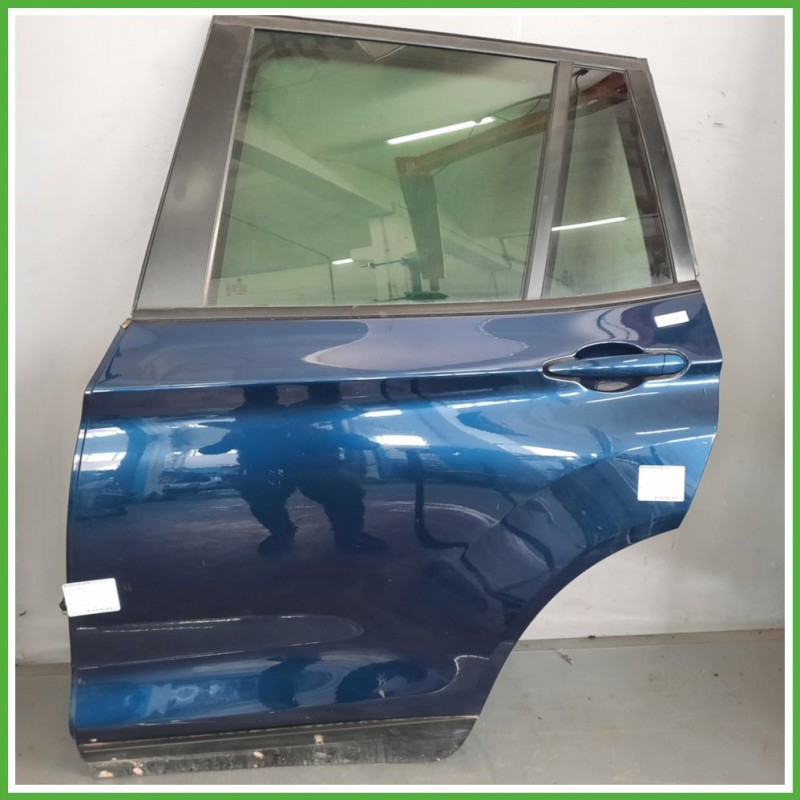 Porta Portiera Sportello Posteriore Sinistra SX BLU SCURO A76 TIEFSEEBLAU METALLIC BMW X3 F25 SUV 2010 2014 Originale Usato