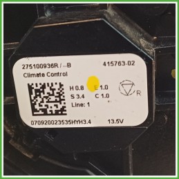 Comandi Clima AC Riscaldamento Condizionatore RENAULT CLIO 5a Serie 275100936R 2019