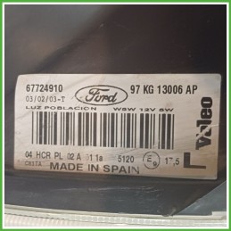 Faro Fanale Proiettore Anteriore Sinistro SX VALEO 67724910 FORD KA CCQ 1079425 Usato