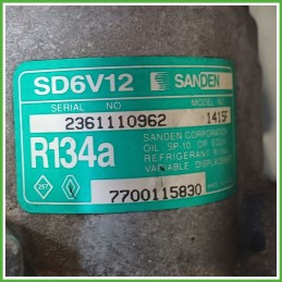 Compressore Clima AC Aria Condizionata SANDEN SD6V12 RENAULT CLIO 2a Serie 7700115830