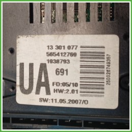 Display Indicatore Multifunzionale OPEL ZAFIRA A05 1.6 16V 13301077 2005 2010 JOHNSON CONTROLS 565412769