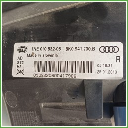 Faro Fanale Fendinebbia Anteriore Destro DX HELLA 179.760-02 AUDI A4 8K 8K0941700B Usato