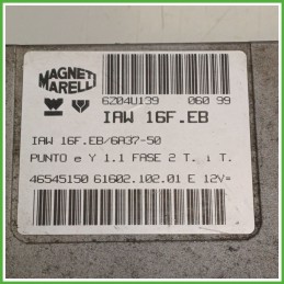 Centralina Motore Iniezione ECU MAGNETI MARELLI IAW16F.EB FIAT PUNTO 1a Serie 40kw 7787316 1993 1999