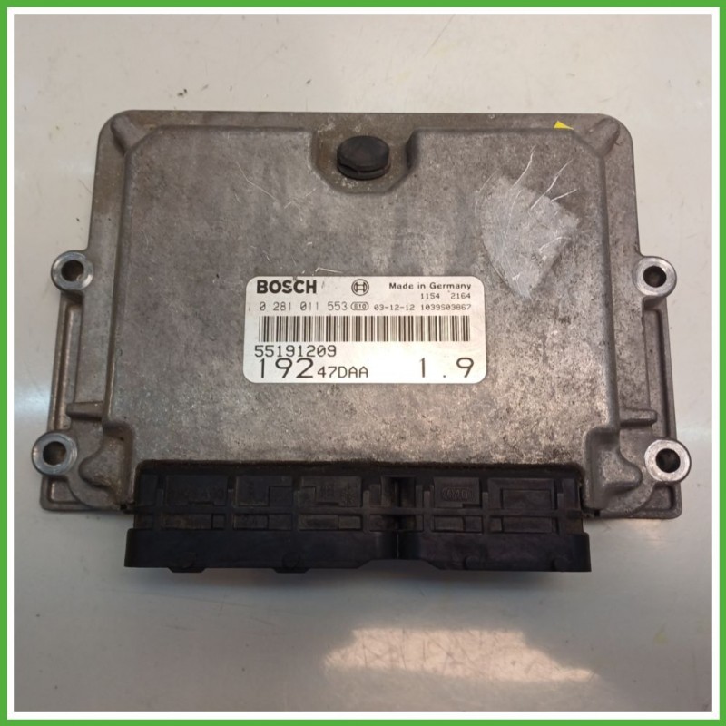 Centralina Motore Iniezione ECU BOSCH 0281011553 FIAT STILO 2V 1.9 JTD 85kw 55185364 2003 2009