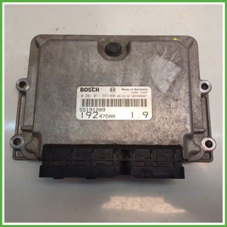 Centralina Motore Iniezione ECU BOSCH 0281011553 FIAT STILO 2V 1.9 JTD 85kw 55185364 2003 2009