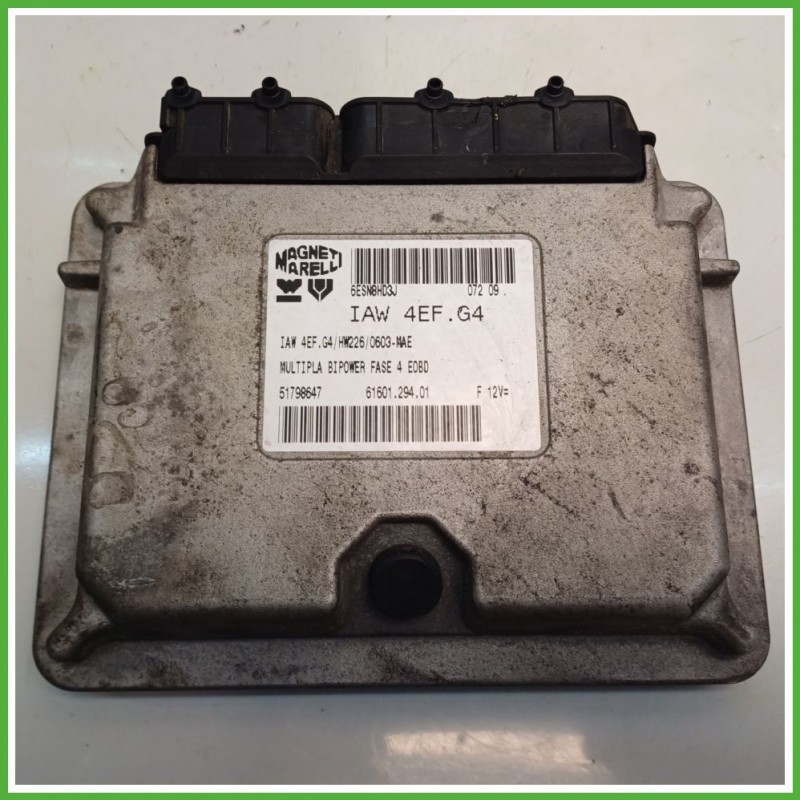 Centralina Motore Iniezione ECU MAGNETI MARELLI IAW4EF.G4 FIAT MULTIPLA 1F 1.6 16V 76kw 51798647 2004 2012