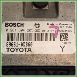 Centralina Motore Iniezione ECU BOSCH 0261S04205 TOYOTA YARIS 1.0 12V 51kw 896600D390 2005 2012