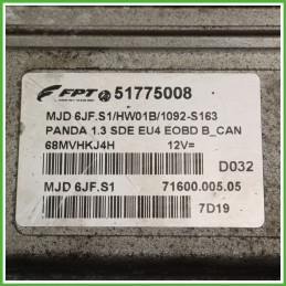 Centralina Motore Iniezione ECU MAGNETI MARELLI MJD6JF.S1 FIAT PANDA 2Q 1.3 16V 51kw 51775008 2003 2010