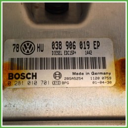 Centralina Motore Iniezione ECU BOSCH 0281010701 VOLKSWAGEN PASSAT 3B 1.9 TDI 96kw 038906019EP GASOLIO 2000 2006