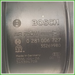 Debimetro Misuratore Massa Aria BOSCH 0281006727 FIAT TIPO 6J 1.6 55269980 2015 2019