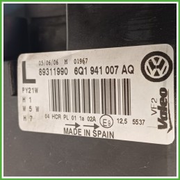 Faro Fanale Proiettore Anteriore Sinistro SX VALEO 89311990 VOLKSWAGEN POLO 9N 6Q1941007AT Usato
