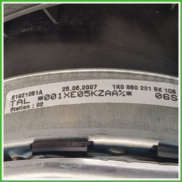 Airbag Guidatore Sinistro SX VOLKSWAGEN TOURAN 1T 1.9 TDI 1K0880201CB1BZ 2003 2010 TRW 61921051A
