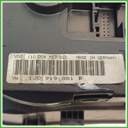 Quadro strumenti contachilometri tachimetro VDO 110.008.917/022 VOLKSWAGEN GOLF 1J 1.6 1J0919881BX