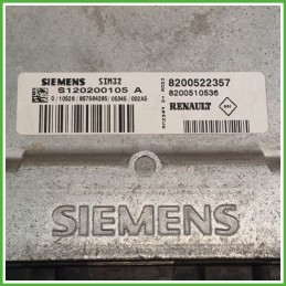 Centralina Motore Iniezione ECU SIEMENS S120200105A RENAULT CLIO 3a Serie 1.2 16V 55kw 8200522357 2005 2009