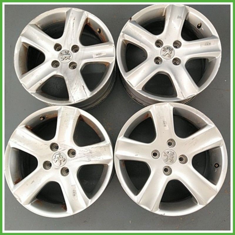 Cerchi in Lega PEUGEOT 307 (dal 04/2001 al 12/2006) 16 pollici 16" 6.5J 4x108 ET 31 4pz originali usati