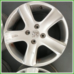 Cerchi in Lega PEUGEOT 307 (dal 04/2001 al 12/2006) 16 pollici 16" 6.5J 4x108 ET 31 4pz originali usati