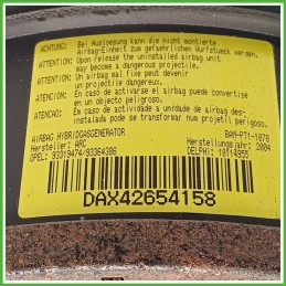Airbag Guidatore Sinistro SX OPEL MERIVA X03 1.7 16V 199278 2003 2010 DELPHI 18114955