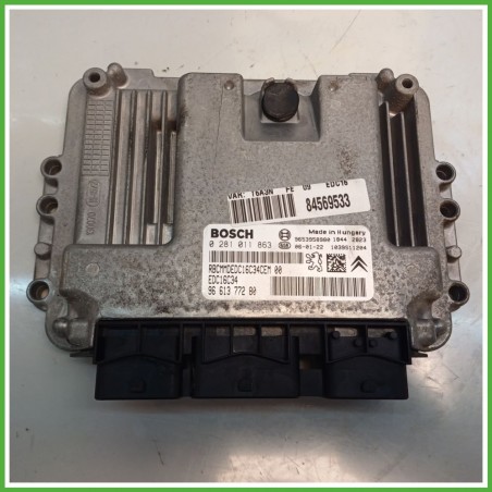 Centralina Motore Iniezione ECU BOSCH 0281011863 PEUGEOT 307 1.6 16V 66kw 1939XV 2005 2008