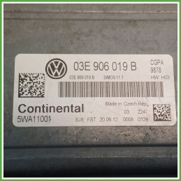 Centralina Motore Iniezione ECU CONTINENTAL 5WA11001 VOLKSWAGEN POLO 6R 1.2 51kw 03E906019AH 2009 2012