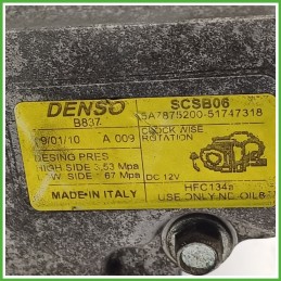 Compressore Clima AC Aria Condizionata DENSO SCSB06 FIAT BRAVO 3Y 71797201
