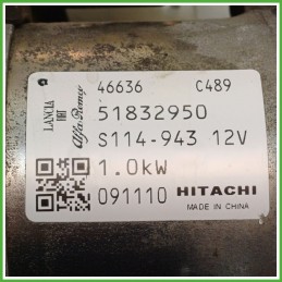 Motorino Avviamento HITACHI S114.943 FIAT BRAVO 3Y 51890631