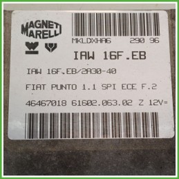 Centralina Motore Iniezione ECU MAGNETI MARELLI IAW16F.EB FIAT PUNTO 1a Serie 40kw 46545150 1993 1999