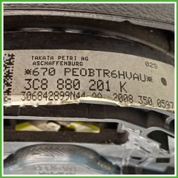 Airbag Guidatore Sinistro SX VOLKSWAGEN GOLF 5K/AJ 2.0 TDI 3C8880201AA81U 2008 2012 TAKATA