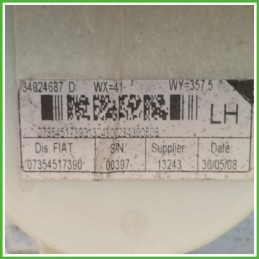 Cintura di Sicurezza Posteriore Sinistro SX (Lato Guida) FIAT 500 3P 1.3 16V MJT 735451739 2007 2015