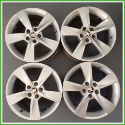 Cerchi in Lega SKODA FABIA (NJ) (dal 07/2018) 16 pollici 16" 7.0J 5x100 ET 46 4pz originali usati