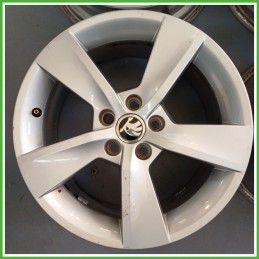 Cerchi in Lega SKODA FABIA (NJ) (dal 07/2018) 16 pollici 16" 7.0J 5x100 ET 46 4pz originali usati