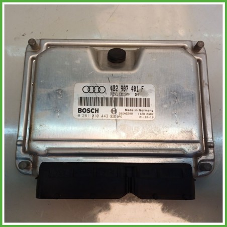 Centralina Motore Iniezione ECU BOSCH 0281010443 AUDI A6 4B 2.5 TDI 132kw 4B2907401F 2001 2005