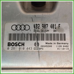 Centralina Motore Iniezione ECU BOSCH 0281010443 AUDI A6 4B 2.5 TDI 132kw 4B2907401F 2001 2005