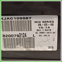 Quadro strumenti contachilometri tachimetro VISTEON VP5RPF-14B115-BR RENAULT MEGANE 2a Serie 1.6 16V 8200399701