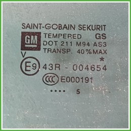 Cristallo Laterale Scendente Anteriore Destro DX OPEL MERIVA S10 5 Porte 13270977 2010 2016 SAINT-GOBAIN