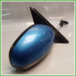 Specchio Specchietto Retrovisore Destro DX AZZURRO T8 F5S SKODA ROOMSTER 5J 2006 2010 Originale Usato