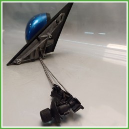 Specchio Specchietto Retrovisore Destro DX AZZURRO T8 F5S SKODA ROOMSTER 5J 2006 2010 Originale Usato