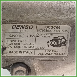 Compressore Clima AC Aria Condizionata DENSO SCSC06 FIAT PUNTO CLASSIC 2U 52060460