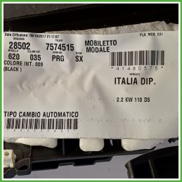 Tunnel Centrale ALFA ROMEO GIULIA 6S 4 Porte 156114586 2016 2019