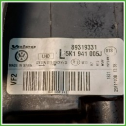 Faro Fanale Proiettore Anteriore Sinistro SX VALEO 89319331 VOLKSWAGEN GOLF 5K/AJ 5K1941005S Usato