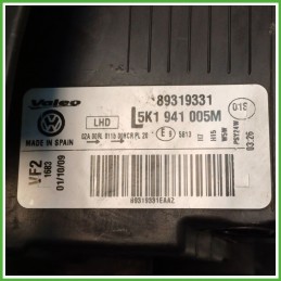 Faro Fanale Proiettore Anteriore Sinistro SX VALEO 89319331 VOLKSWAGEN GOLF 5K/AJ 5K1941005S Usato