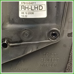 Specchio Specchietto Retrovisore Destro DX NERO METALLO EXZ PEUGEOT 107 2005 2014 MAGNA Originale Usato