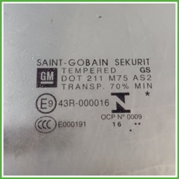 Cristallo Laterale Scendente Anteriore Sinistro SX OPEL MOKKA X 5 Porte 25993405 2016 SAINT-GOBAIN